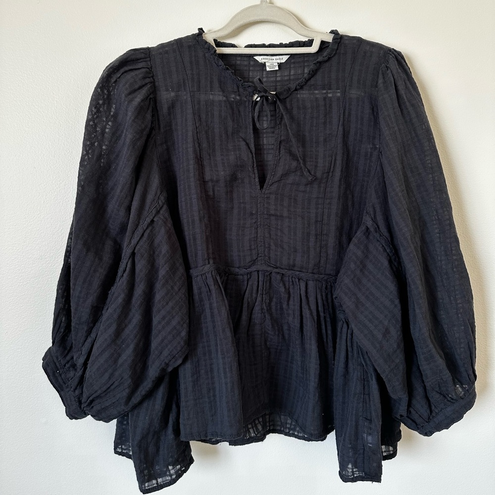 American Eagle gauzy top.